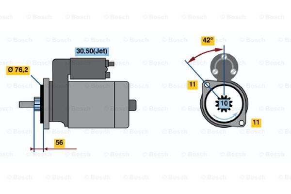 BOSCH Стартер 0 986 016 310