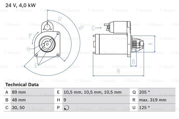 BOSCH Стартер 0 986 017 240