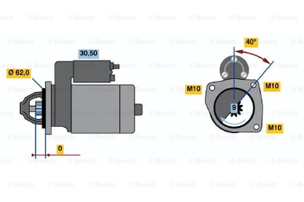 BOSCH Стартер 0 986 018 581