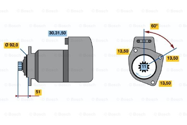 BOSCH Стартер 0 986 019 620