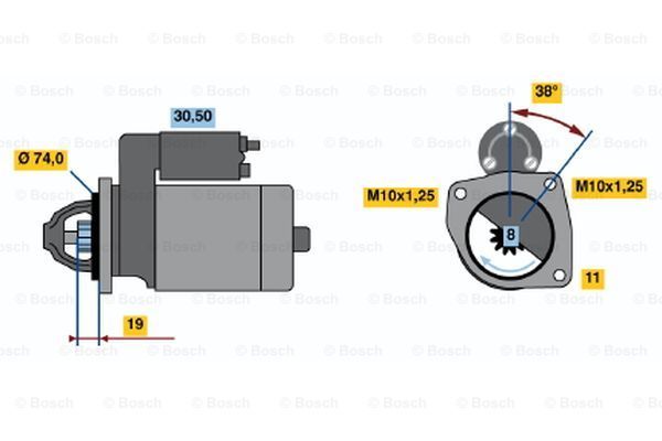 BOSCH Стартер 0 986 020 731