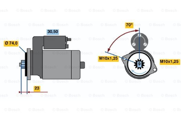 BOSCH starteris 0 986 020 771