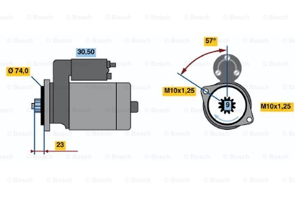 BOSCH Стартер 0 986 020 831