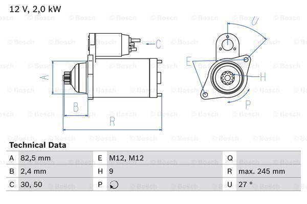 BOSCH starteris 0 986 021 220