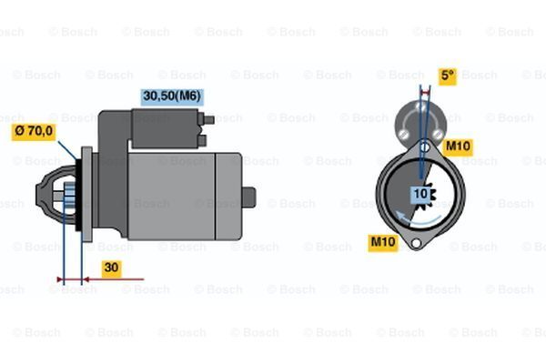 BOSCH Стартер 0 986 021 270