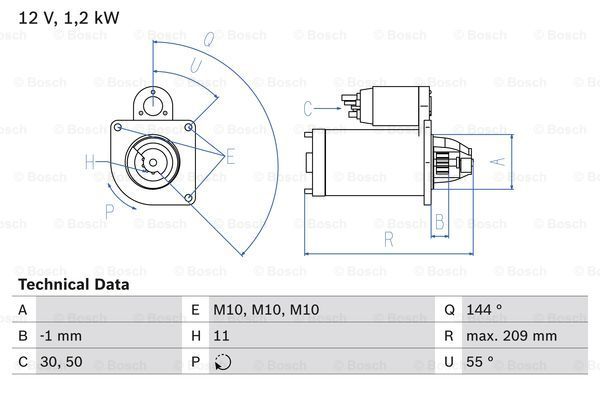 BOSCH Стартер 0 986 021 671