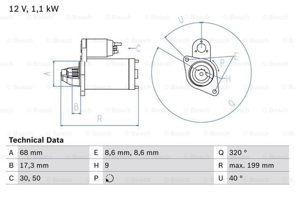 BOSCH Стартер 0 986 023 660