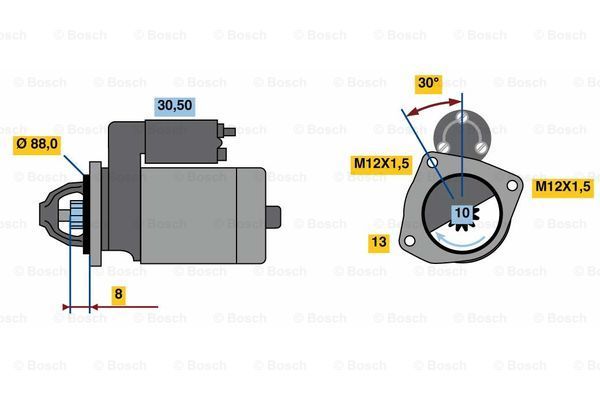 BOSCH starteris 0 986 023 900