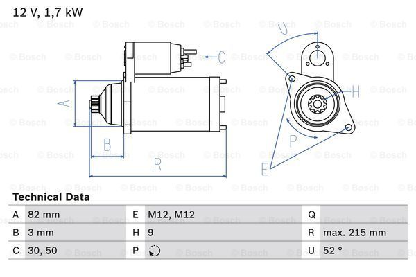 BOSCH starteris 0 986 024 250