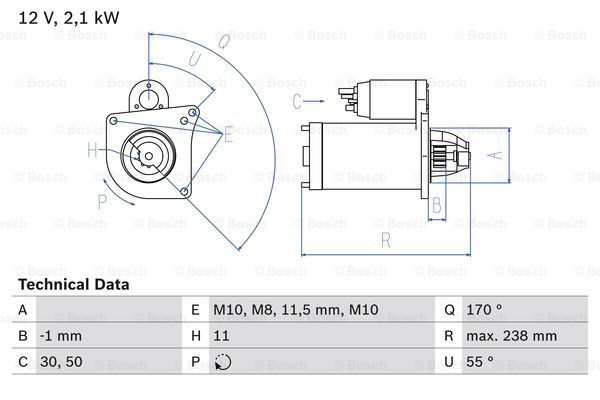 BOSCH Стартер 0 986 024 350