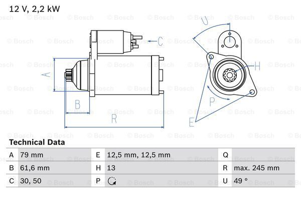 BOSCH Стартер 0 986 025 110