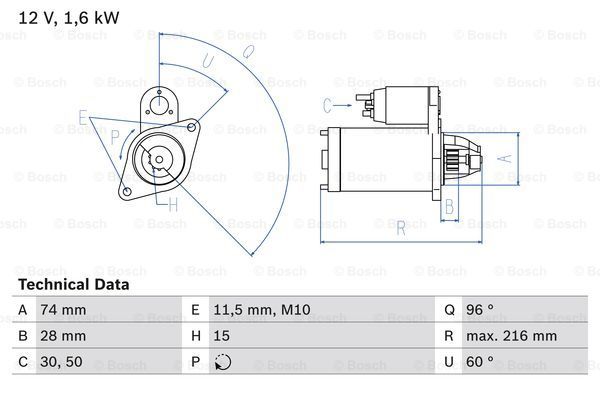 BOSCH Стартер 0 986 025 630