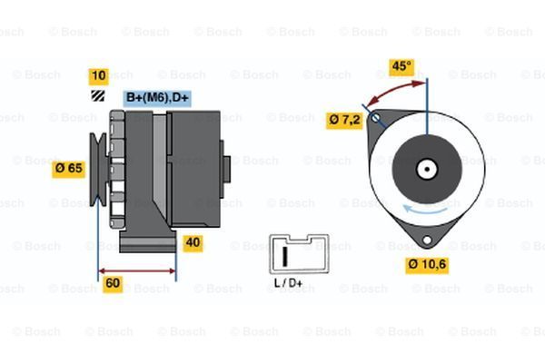 BOSCH kintamosios srovės generatorius 0 986 031 000