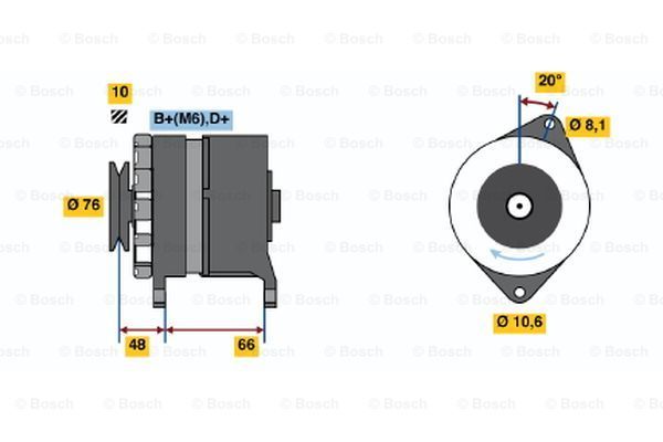 BOSCH kintamosios srovės generatorius 0 986 031 740