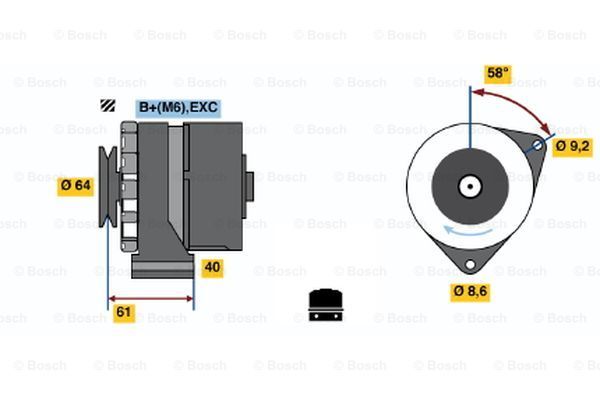 BOSCH Генератор 0 986 031 931