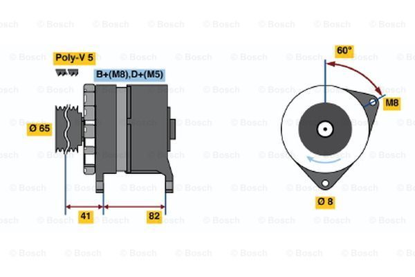 BOSCH kintamosios srovės generatorius 0 986 033 130