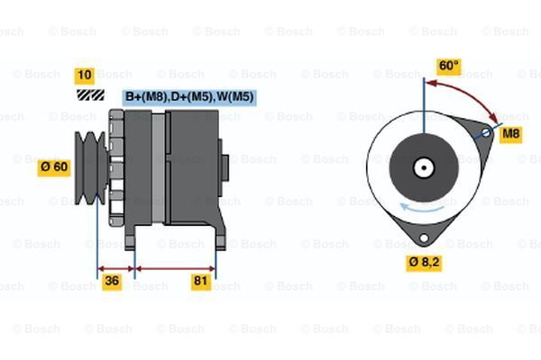 BOSCH kintamosios srovės generatorius 0 986 034 140