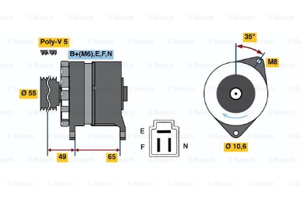 BOSCH kintamosios srovės generatorius 0 986 034 321