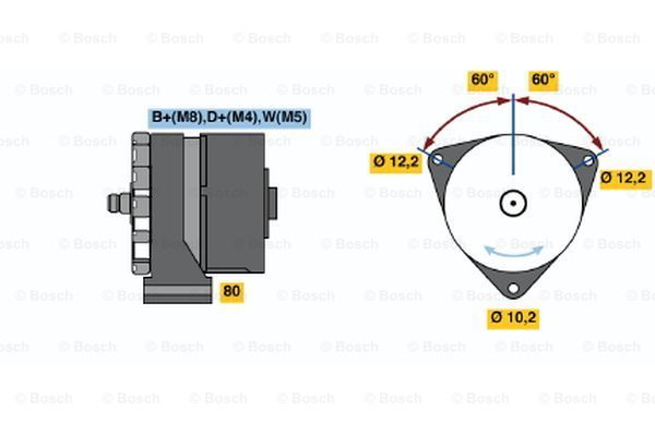 BOSCH kintamosios srovės generatorius 0 986 034 400