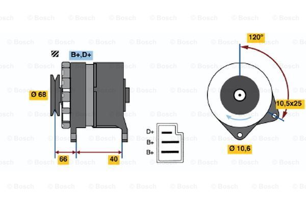 BOSCH kintamosios srovės generatorius 0 986 034 630