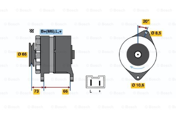 BOSCH kintamosios srovės generatorius 0 986 034 821