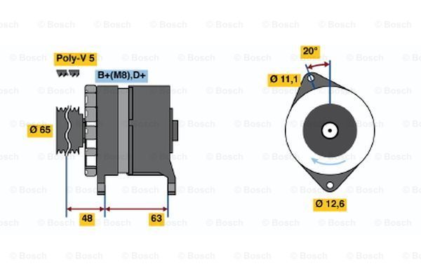 BOSCH kintamosios srovės generatorius 0 986 035 710