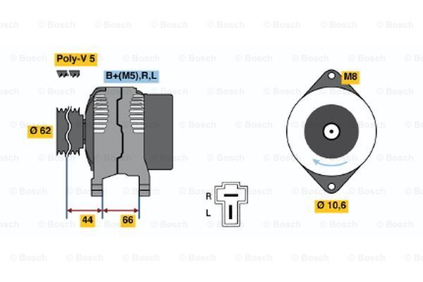 BOSCH kintamosios srovės generatorius 0 986 035 881