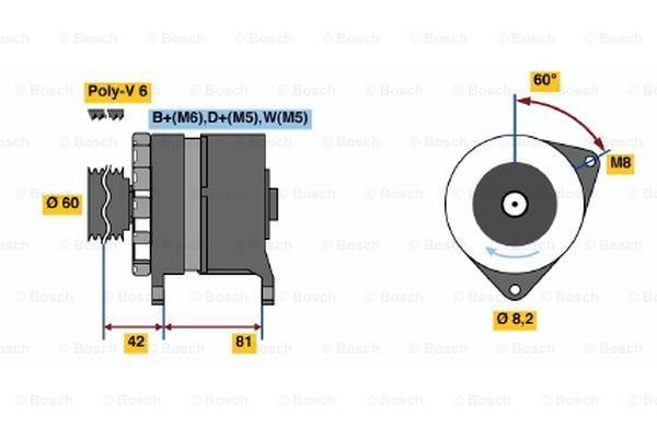 BOSCH Генератор 0 986 036 150