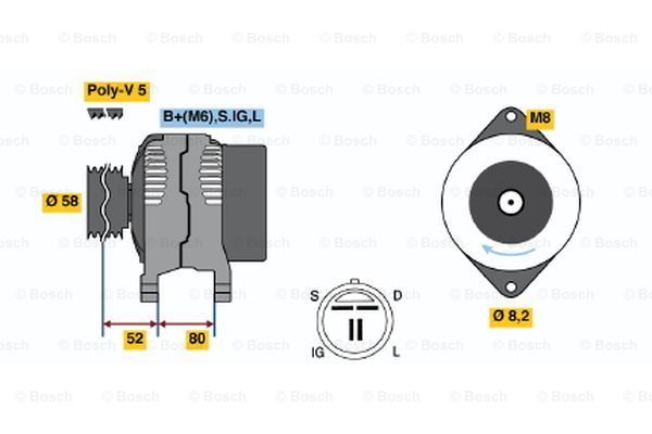 BOSCH Генератор 0 986 038 481