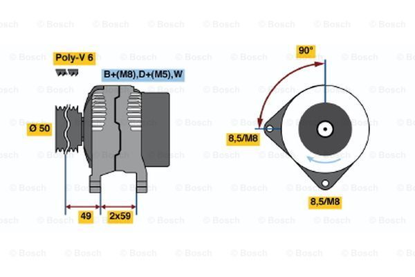 BOSCH Генератор 0 986 038 610