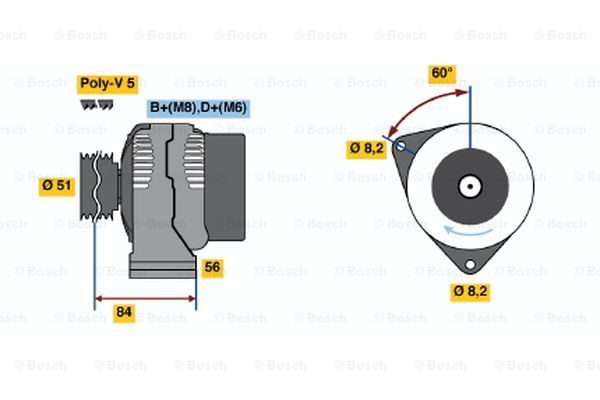 BOSCH Генератор 0 986 039 431