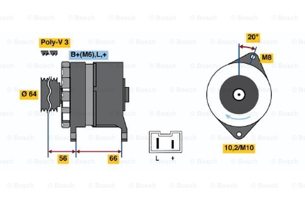 BOSCH Генератор 0 986 039 951