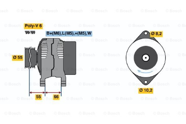 BOSCH kintamosios srovės generatorius 0 986 040 241