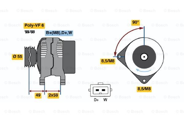 BOSCH Генератор 0 986 040 950