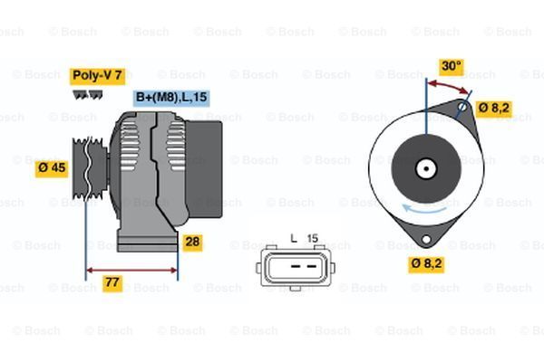 BOSCH Генератор 0 986 041 391