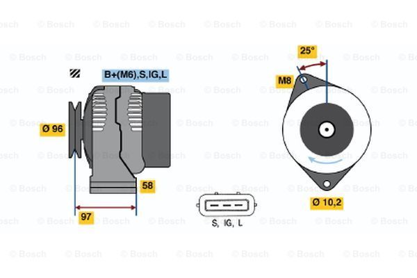 BOSCH Генератор 0 986 043 021