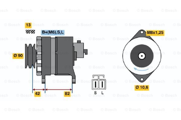 BOSCH kintamosios srovės generatorius 0 986 044 290