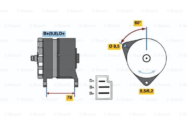 BOSCH Генератор 0 986 044 641