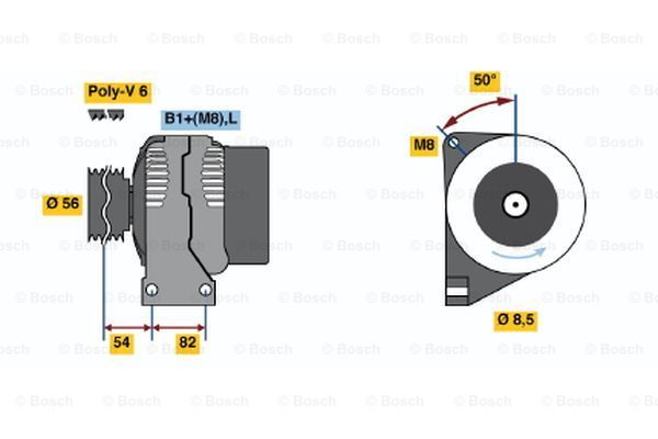 BOSCH kintamosios srovės generatorius 0 986 044 900