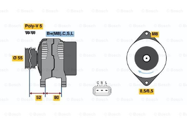 BOSCH Генератор 0 986 045 741