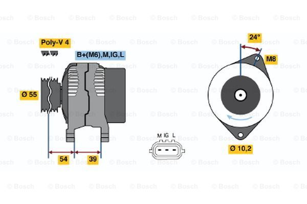 BOSCH Генератор 0 986 045 841