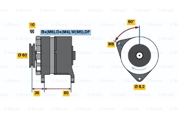 BOSCH Генератор 0 986 046 081