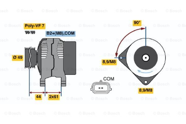 BOSCH Генератор 0 986 048 040