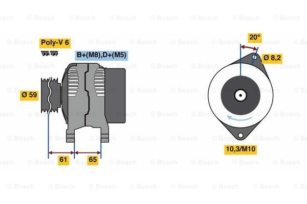 BOSCH Генератор 0 986 049 311