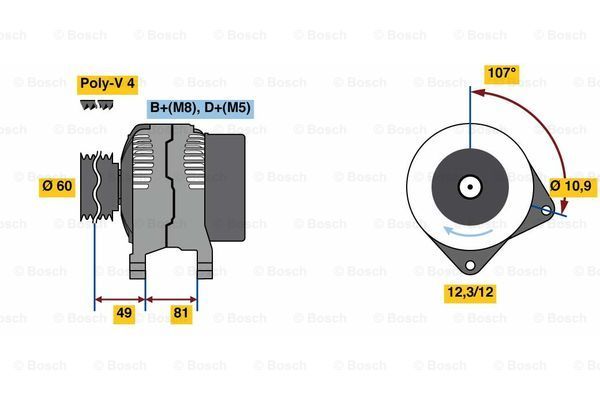 BOSCH Генератор 0 986 049 740