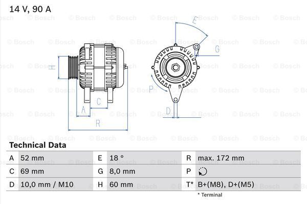 BOSCH Генератор 0 986 080 030