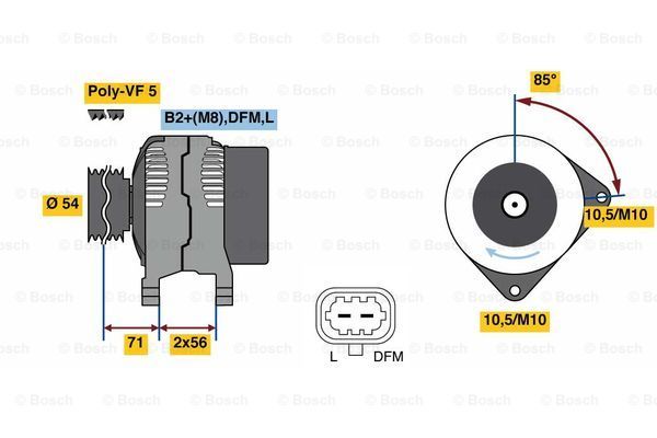 BOSCH Генератор 0 986 080 100