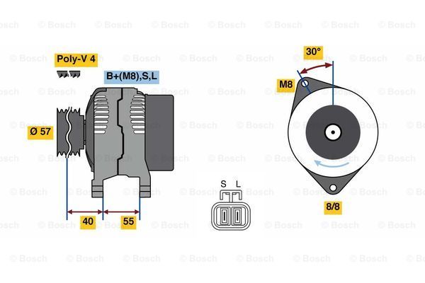 BOSCH kintamosios srovės generatorius 0 986 080 790