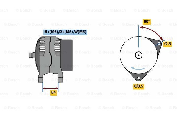 BOSCH kintamosios srovės generatorius 0 986 080 820