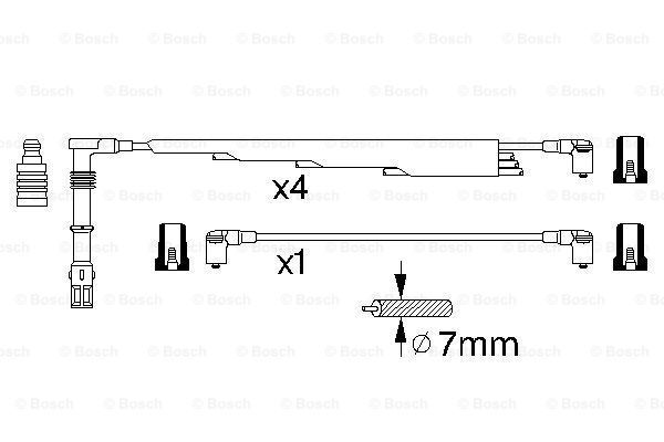 BOSCH uždegimo laido komplektas 0 986 356 300